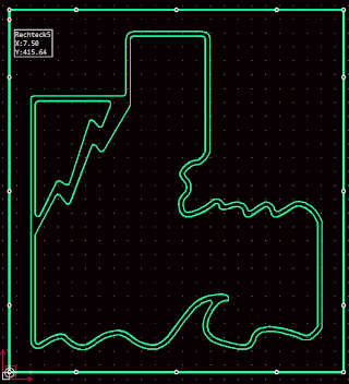 Image: PC tower case service flap drawing