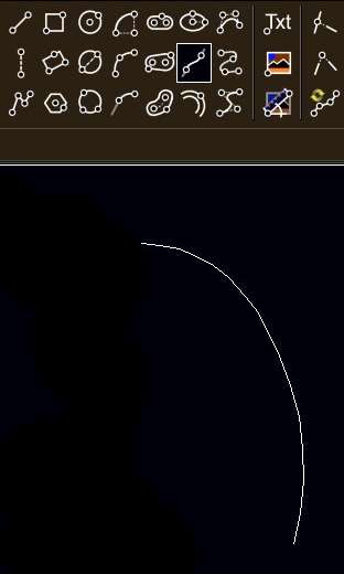 Image: radii joined with tangential continuity using a Bezier Curve