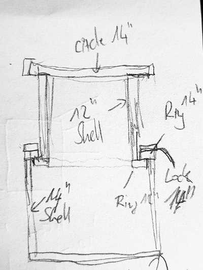 Image: Cabinet, inside view scetch