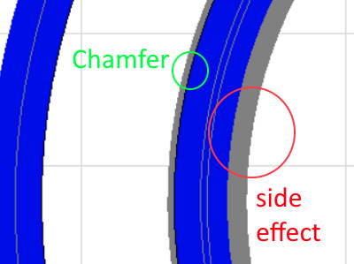 Image: Chamfer problem with narrow slots